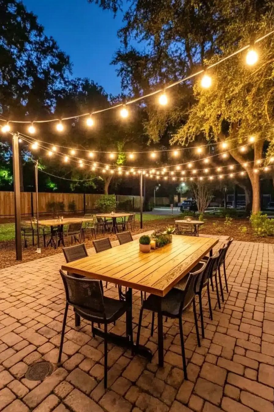 2. String Lights for Warm Evening Ambiance