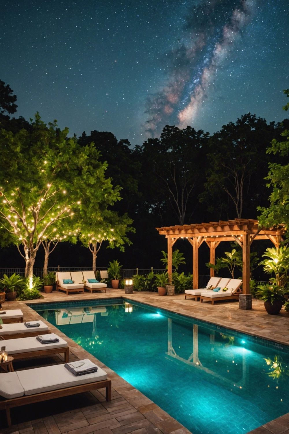Raised Pools with a Built-In Hot Tub
