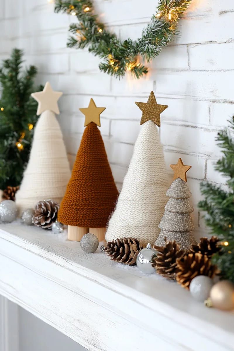 2. Yarn Cone Trees With Star Toppers - photo 3