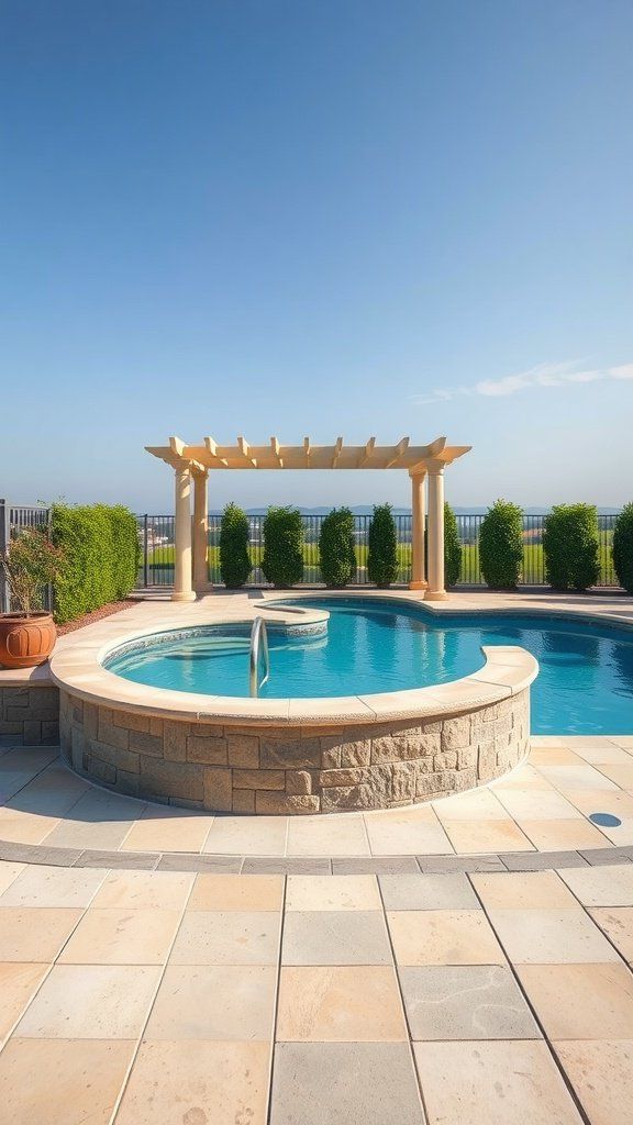 Above Ground Pool Ideas with a Pergola