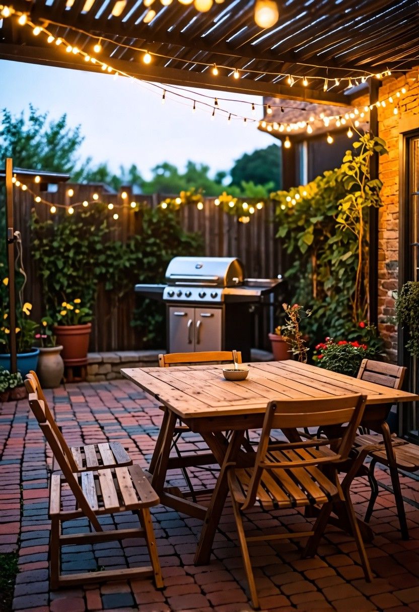 Brick Patio for Outdoor Dining