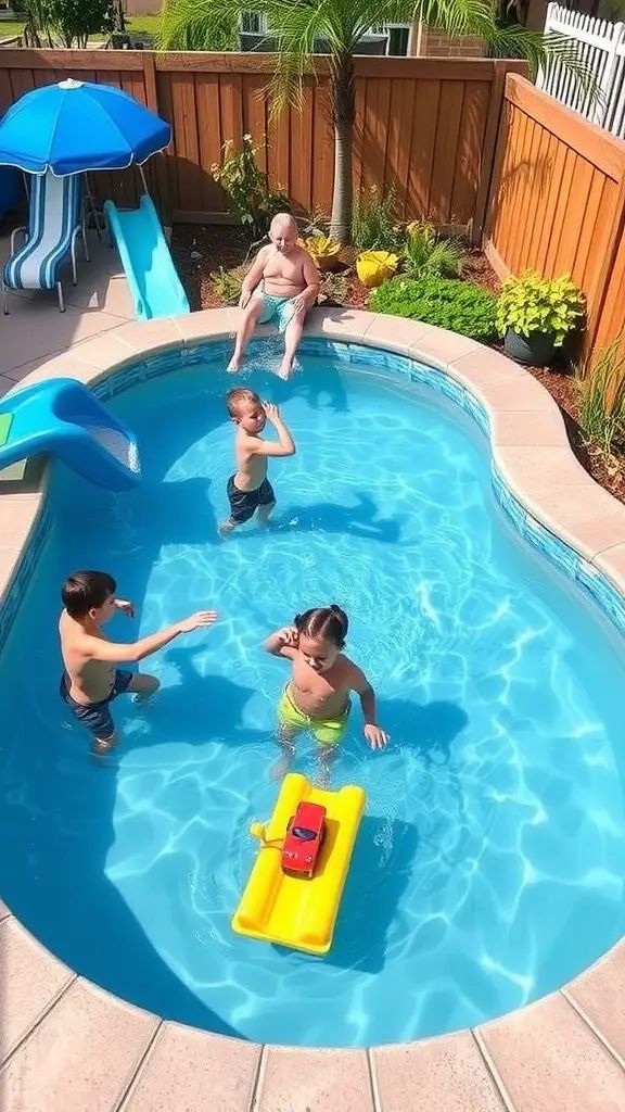 23. Kid-Friendly Small Pool Design