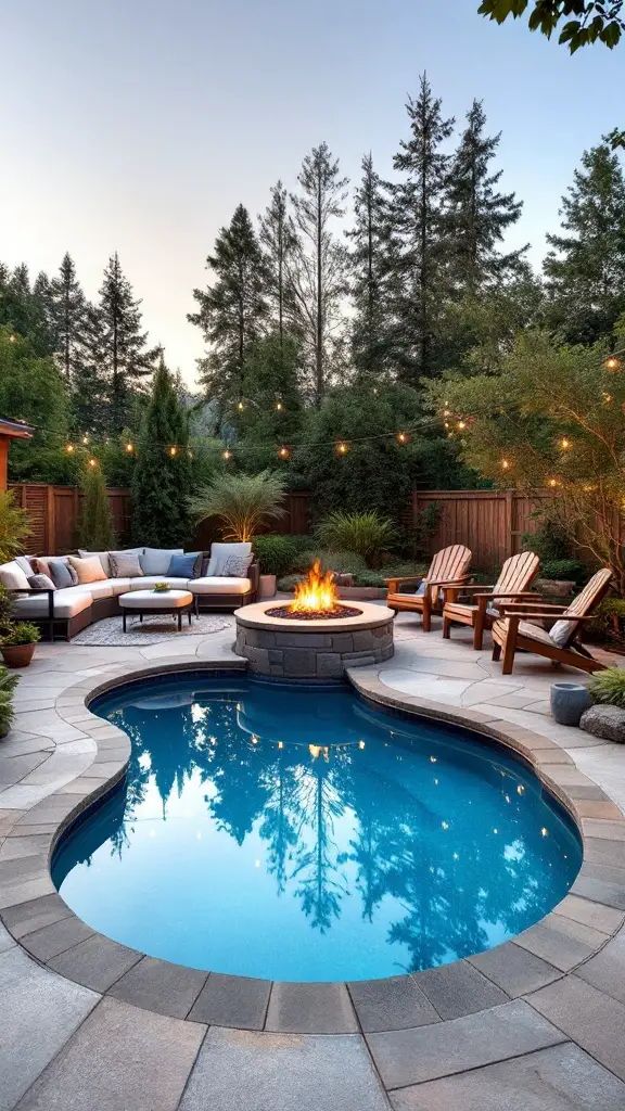 11. Small Pool with Fire Pit and Lounge