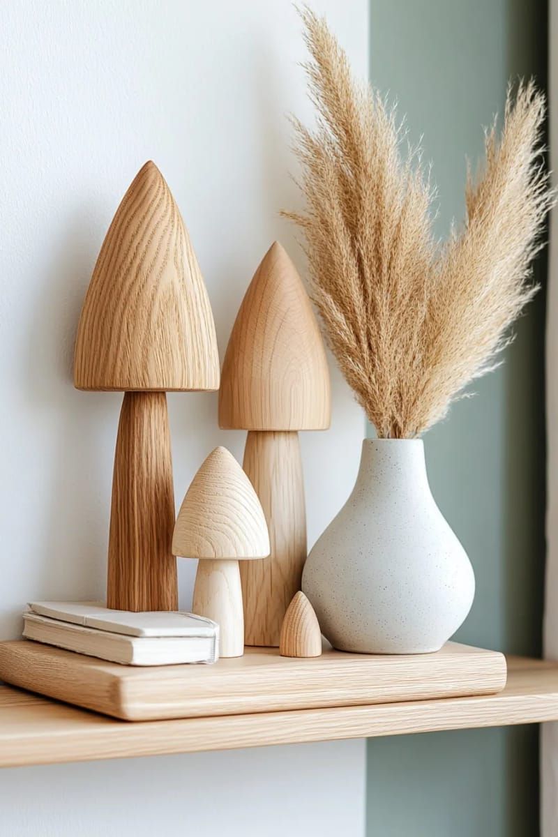 15. Scandinavian Wood Trees on a Shelf - photo 3