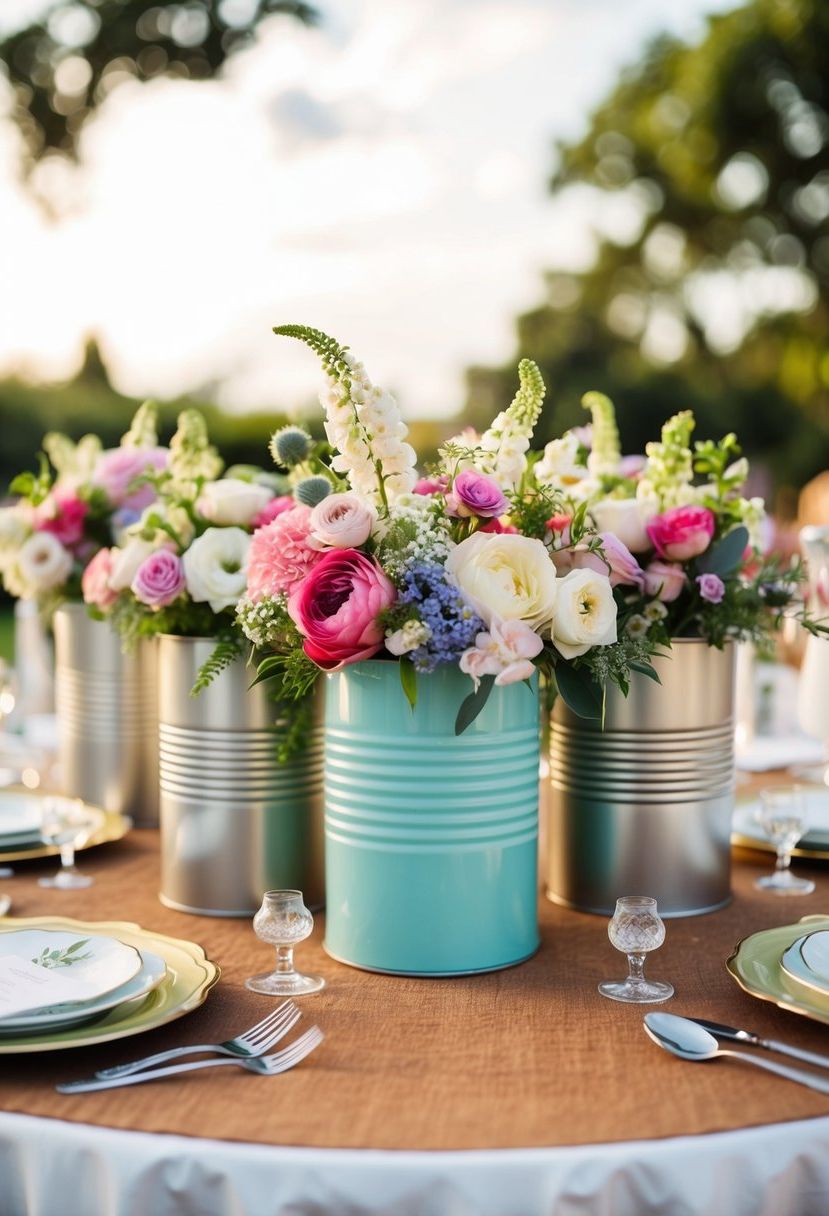10) Arrange Flowers in Tea Tins
