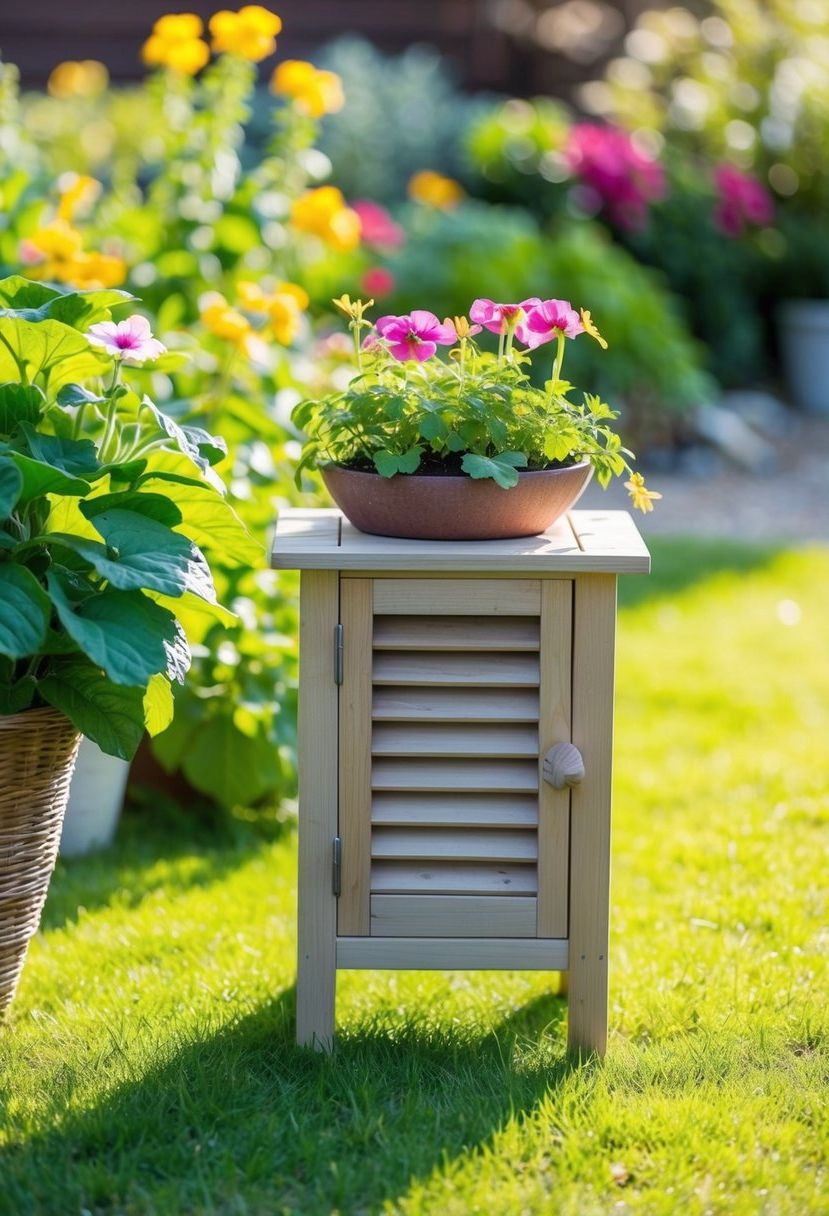 Turning Old Shutters into a Plant Stand