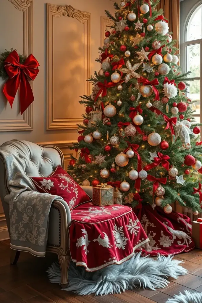 Choosing a Red and Silver Tree Skirt - photo 2