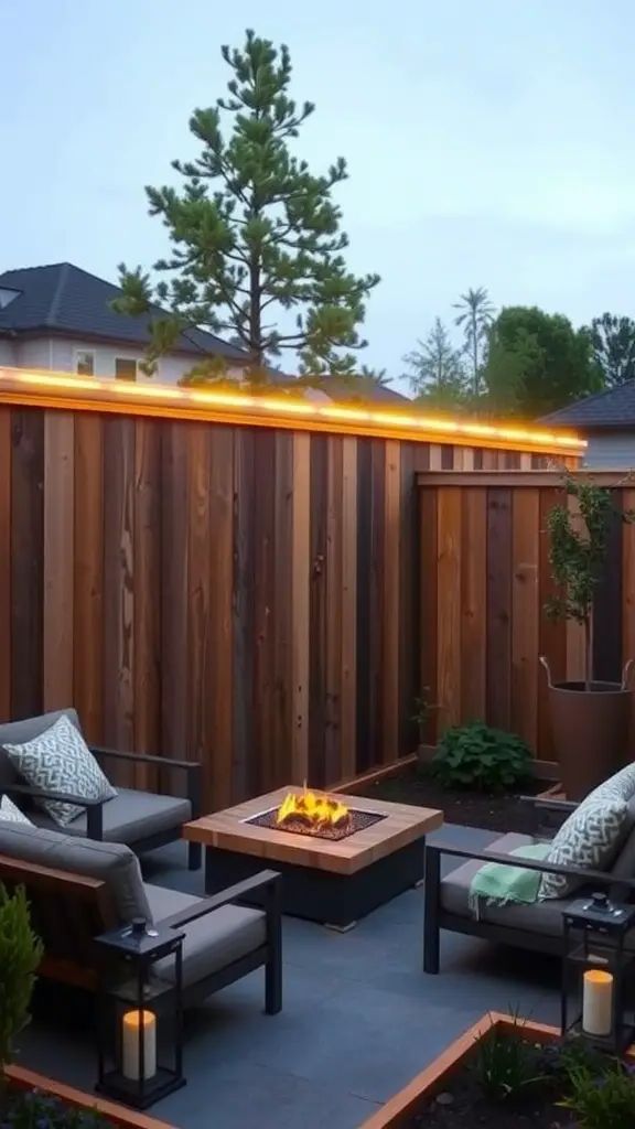 30. Solar-Powered LED Privacy Fence Lighting
