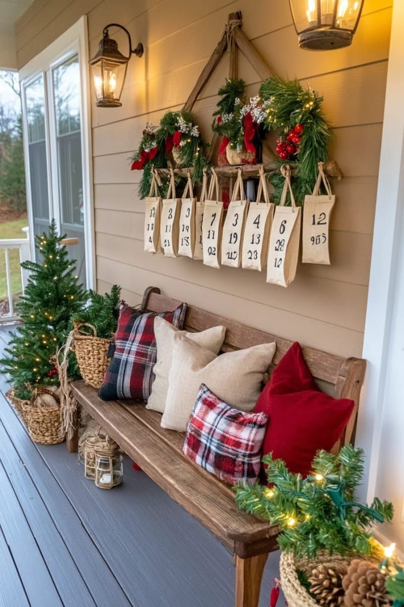 27. Wall advent calendar with fabric pouches - photo 2