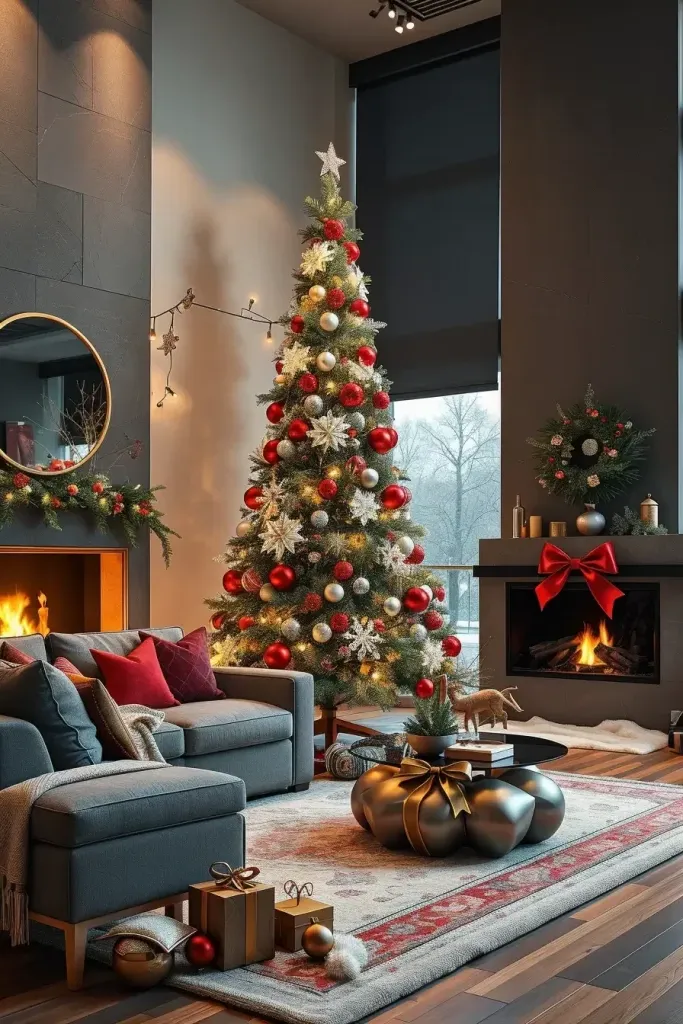 Pairing Red Ornaments with Silver Icicles - photo 2