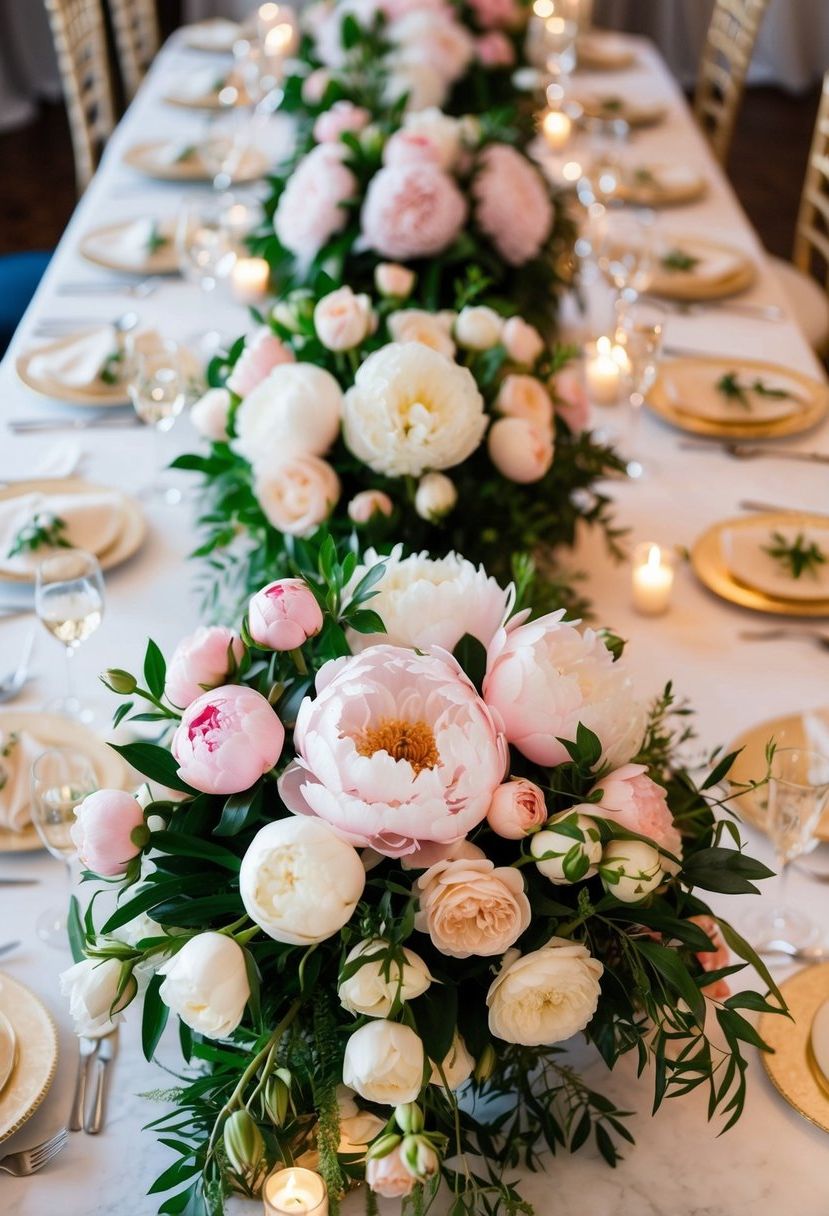 2) Cascading Peony and Rose Designs