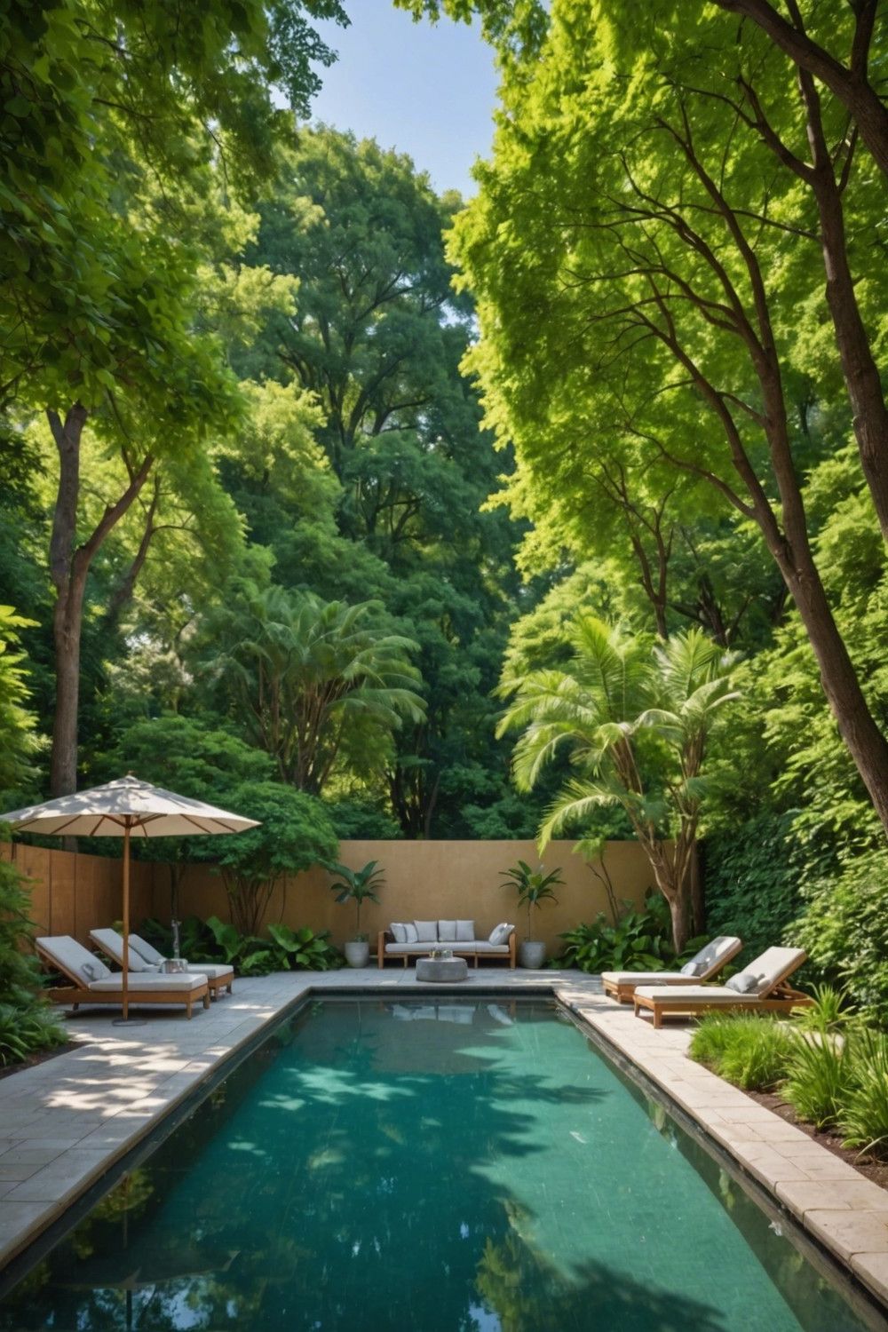 Shaded Small Pool Ideas for Small Backyards