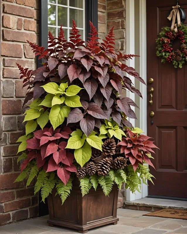 Rustic-Style Coleus Container Ideas