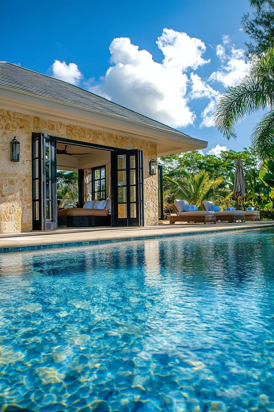 38 Tropical Modern Pool House Ideas - photo 25