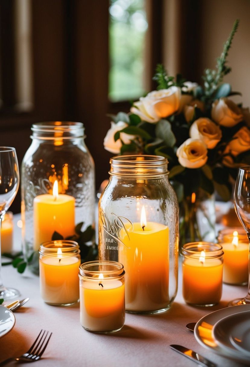 5) Glass Jar Candles for Mood Lighting