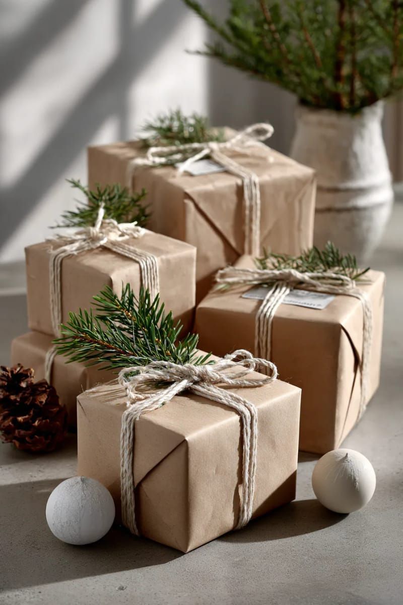 6. Kraft Paper Gifts Tied With Twine - photo 3