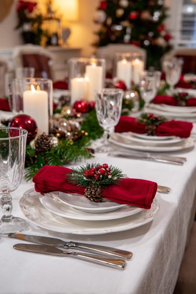 20. Mini Wreaths Used as Napkin Rings