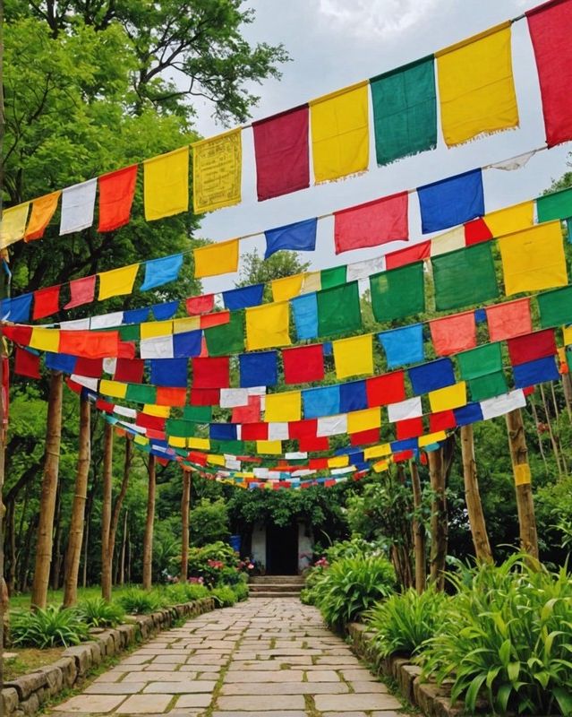 Colorful Tibetan Prayer Flags