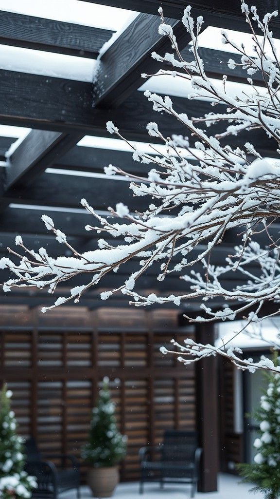 Snowy Branch Arrangement Ideas
