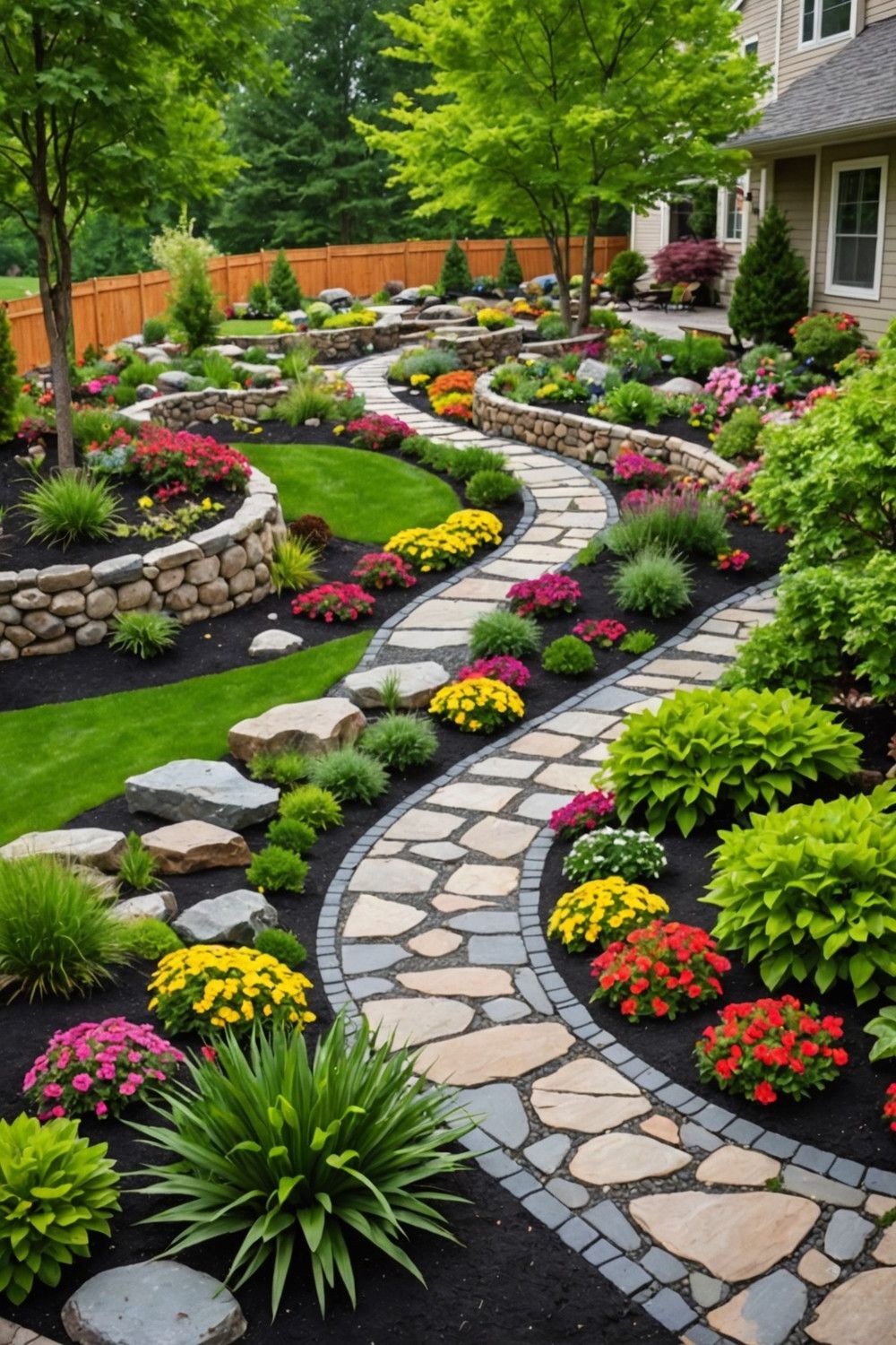 Framing Beds With Rock Borders