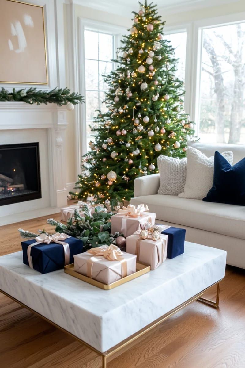 24. Velvet Ribbon Gifts In Blush, Olive, And Navy