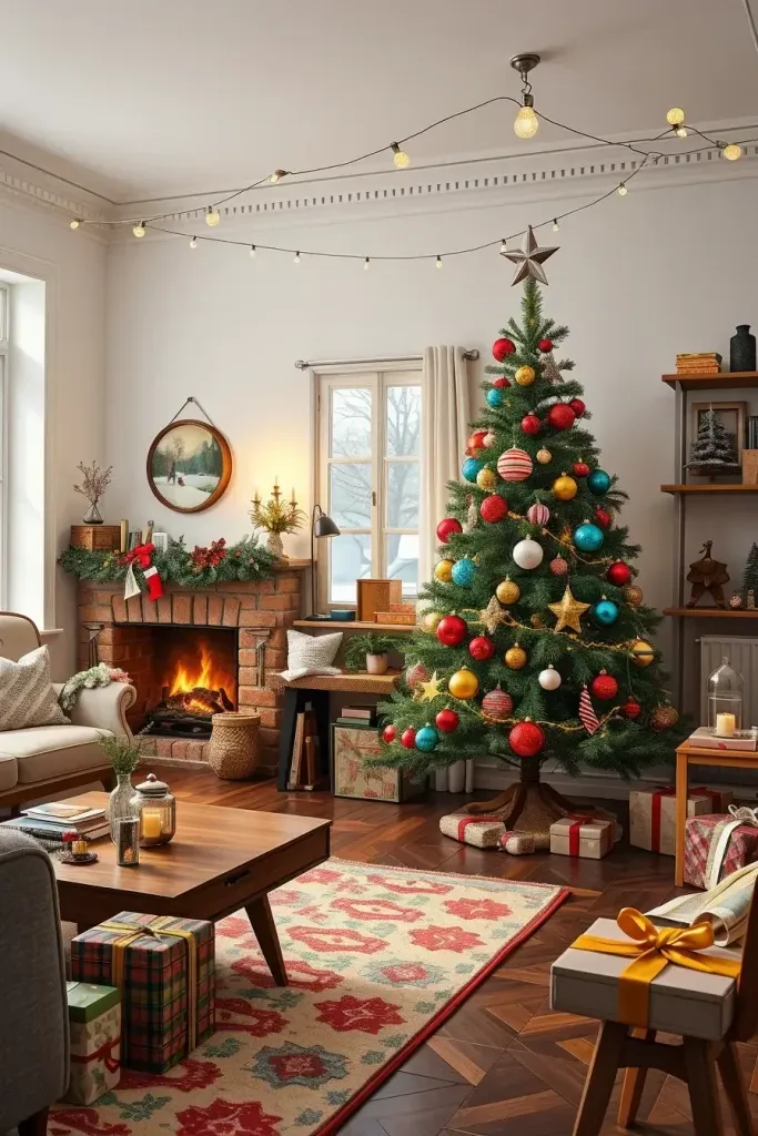 Retro Christmas Tree Decorations For Nostalgic Charm