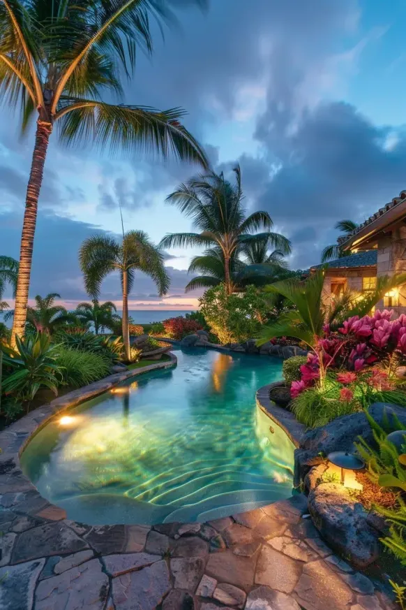 Lagoon-Style Tropical Pool Ideas