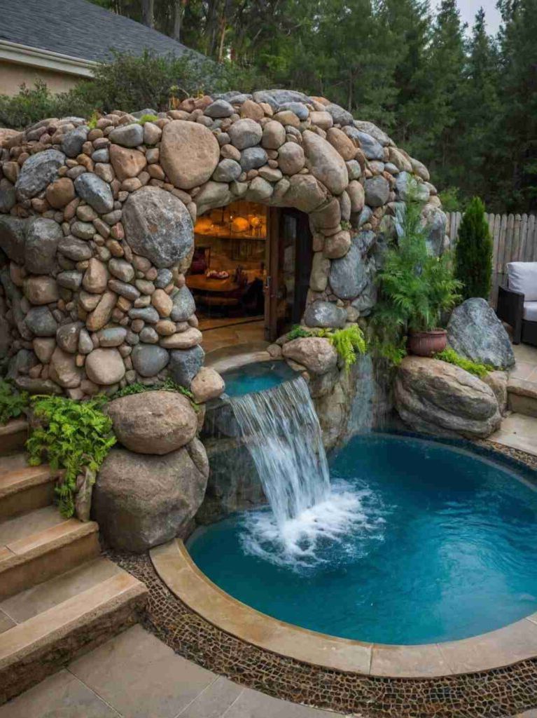 2025’s Top 47 Backyard Pool Ideas: Waterfall Wonders - photo 36