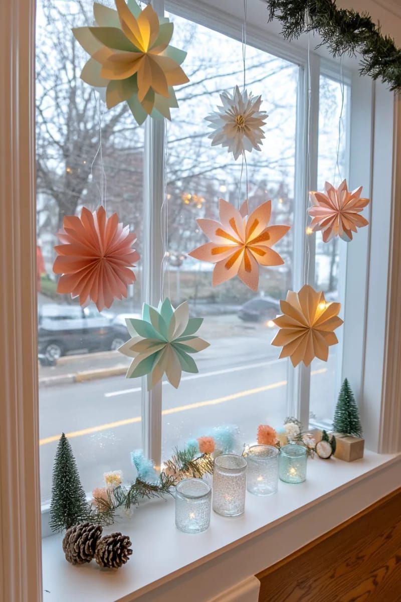 22. Dimensional Paper Snowflakes for Window Displays - photo 2