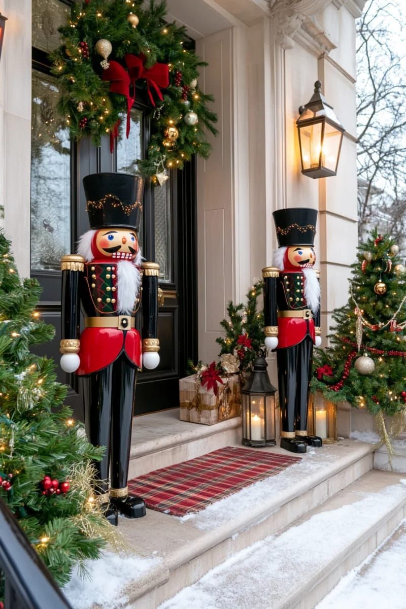 11. Nutcracker Figures Flanking the Front Door - photo 3