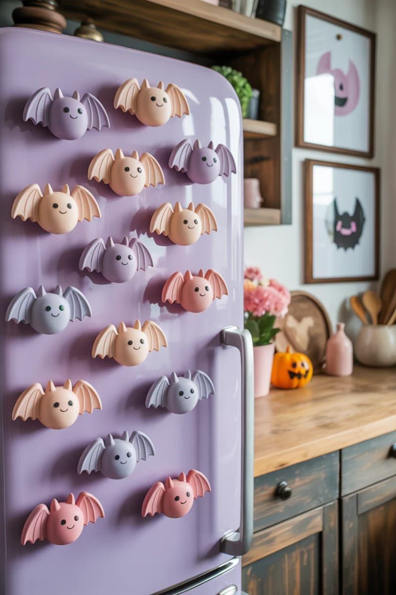17. Plush Mochi Bat Fridge Magnets