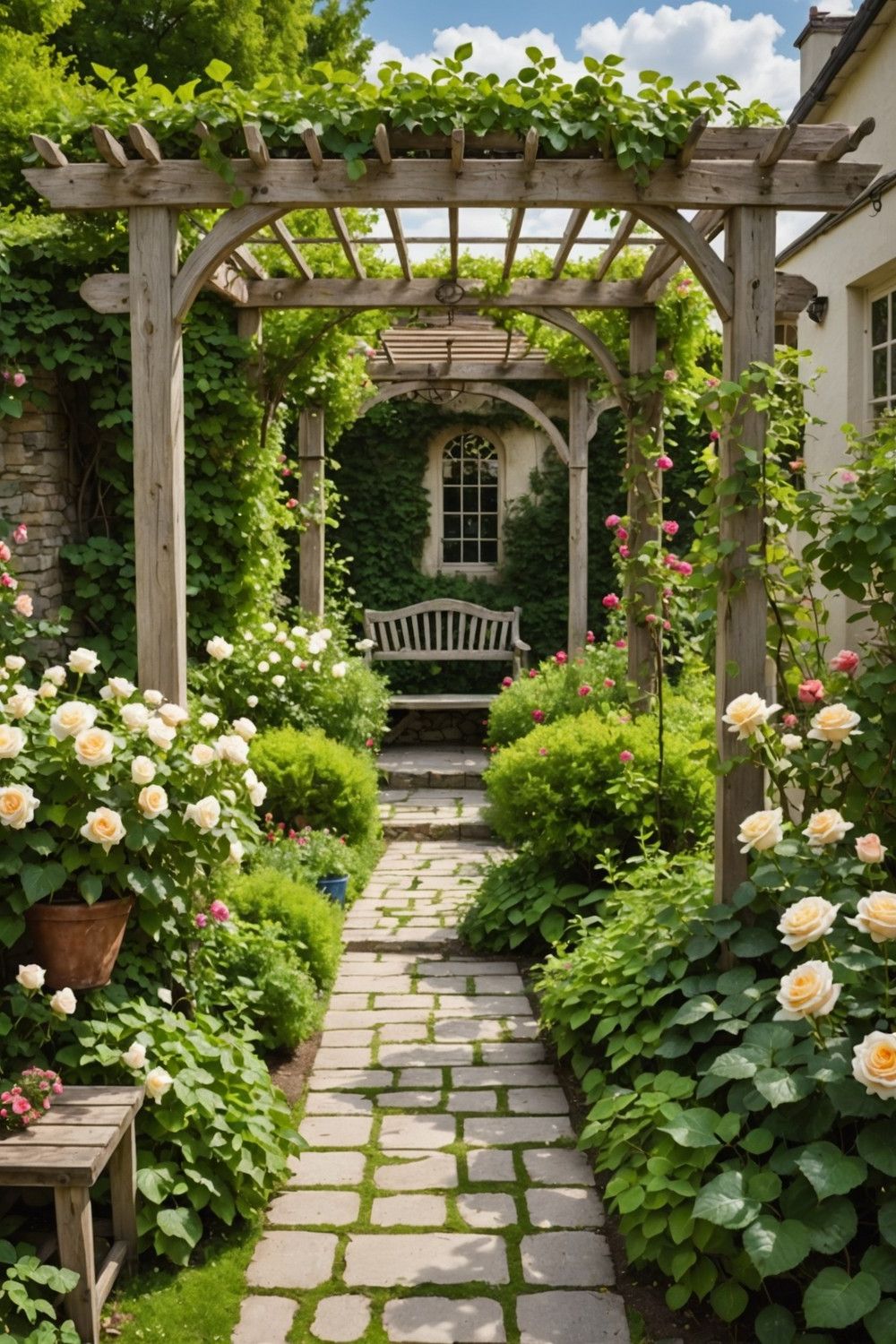 Graceful Rustic Wooden Arbors