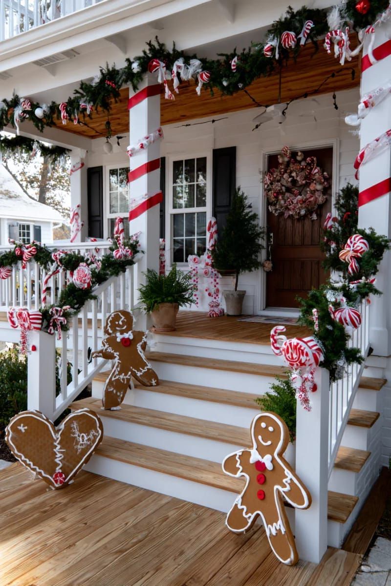 14. Gingerbread porch with oversized cookie cutouts - photo 2