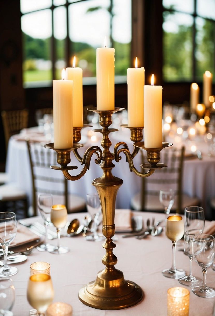 11) Vintage Brass Candelabra Arrangements