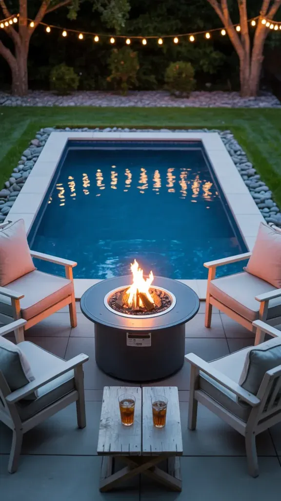 16. Fire Pits Near the Pool