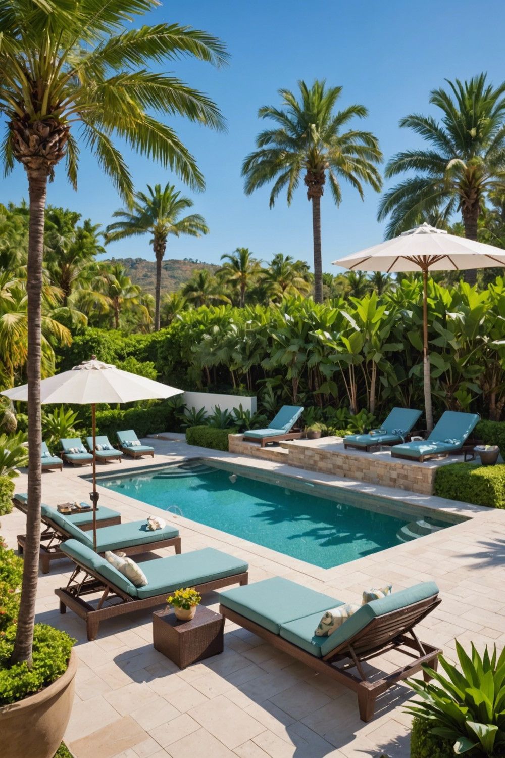 Raised Pools with Tanning Ledges