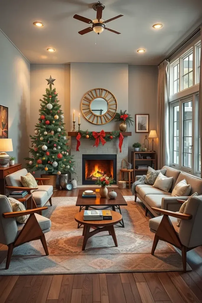 22) Building a Mid-Century Christmas Living Room