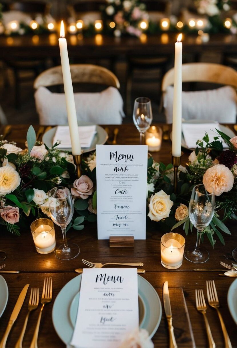 10) Hand-Lettered Menu Cards