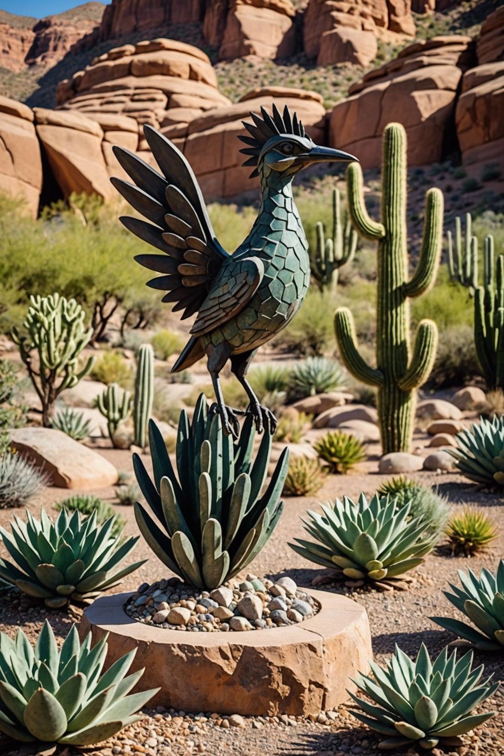 Adding Desert-Themed Statues and Art