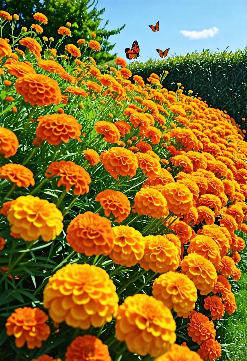 11. Using Marigolds as a Privacy Hedge