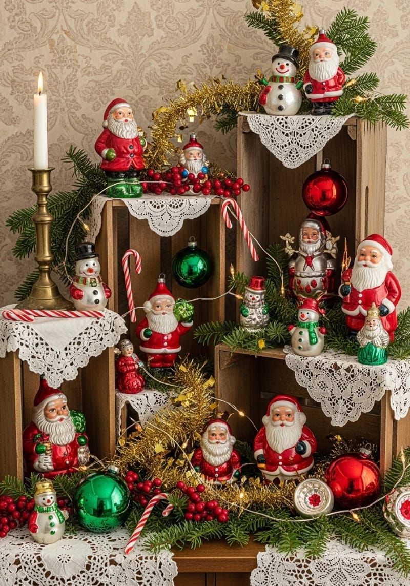 26. Vintage Santa and Snowman Figurine Collection - photo 2
