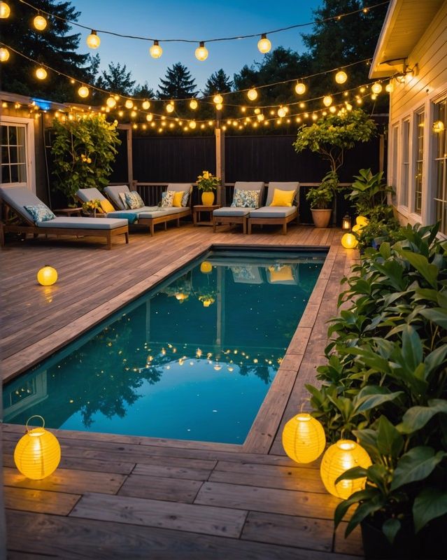 9) Affordable Poolside Lighting Options