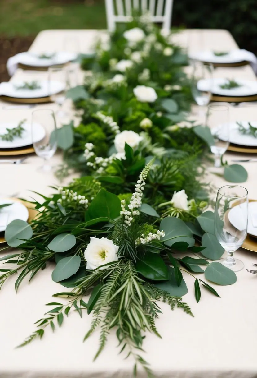 3) Simple Green Table Runners