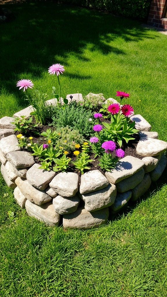 Natural Stone Raised Garden Beds