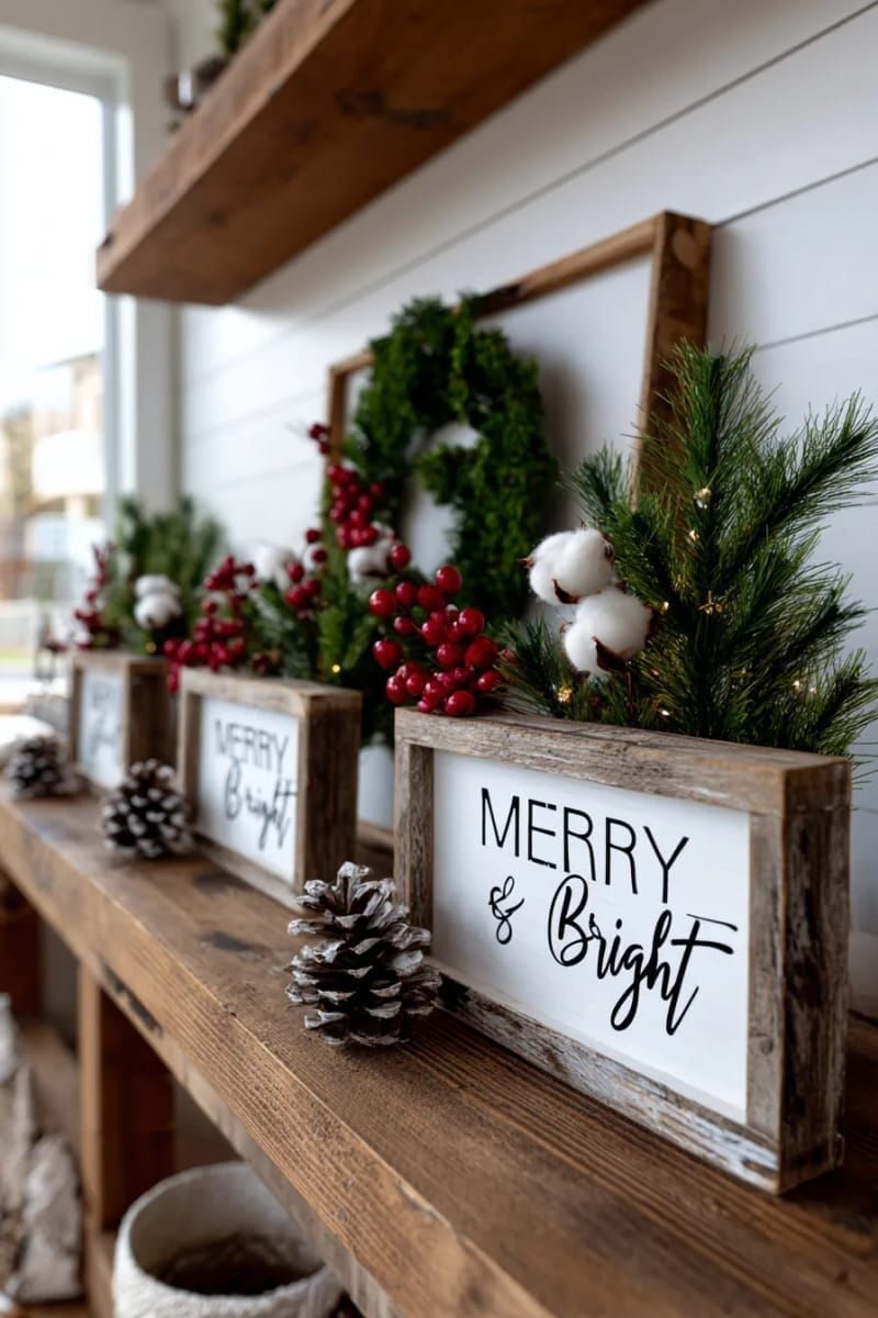 12. Farmhouse Merry and Bright signs - photo 2