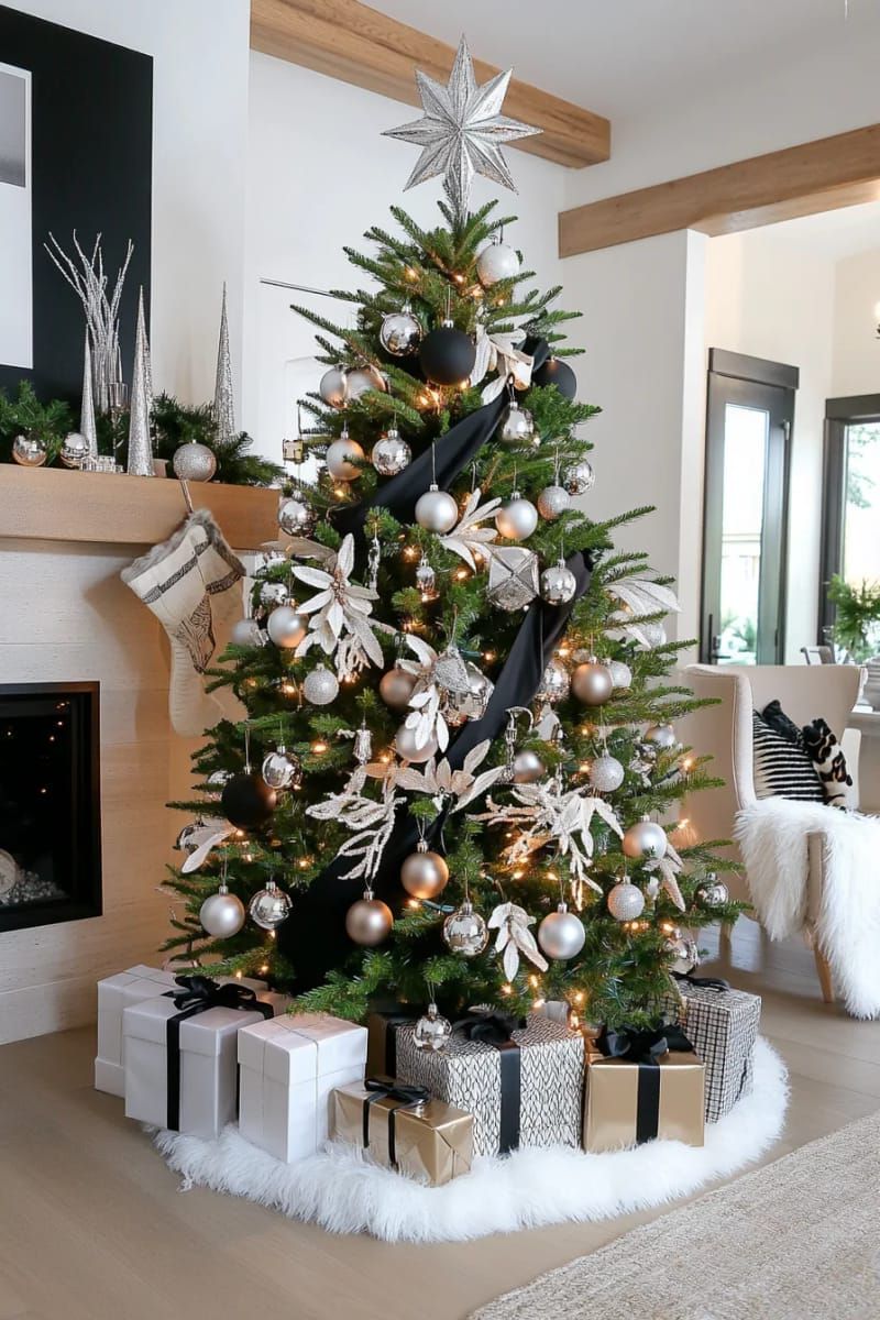 27. Monochrome Tree Styled in Black, White, and Silver - photo 2