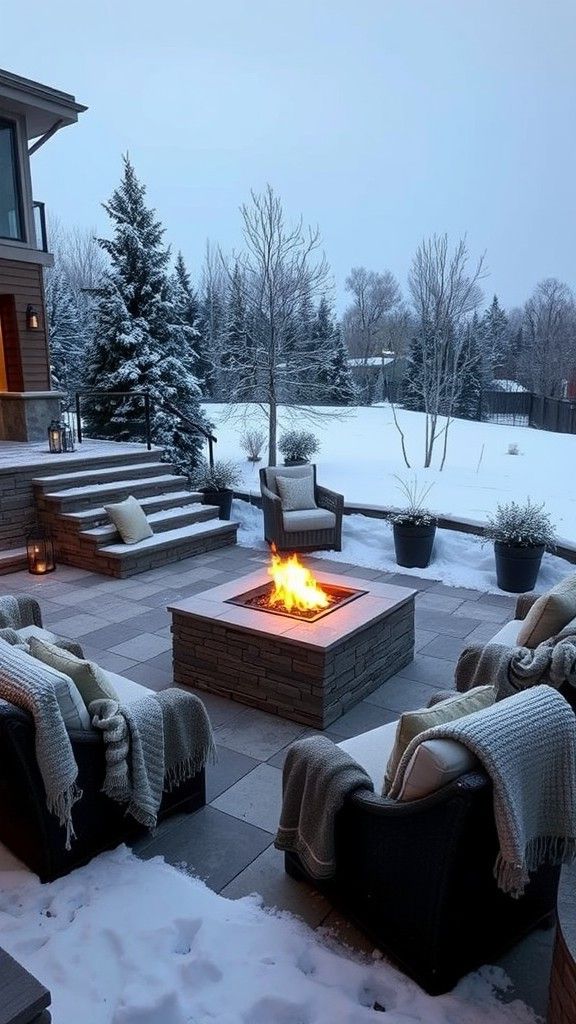 Multi-Level Patios With a Raised Fire Pit