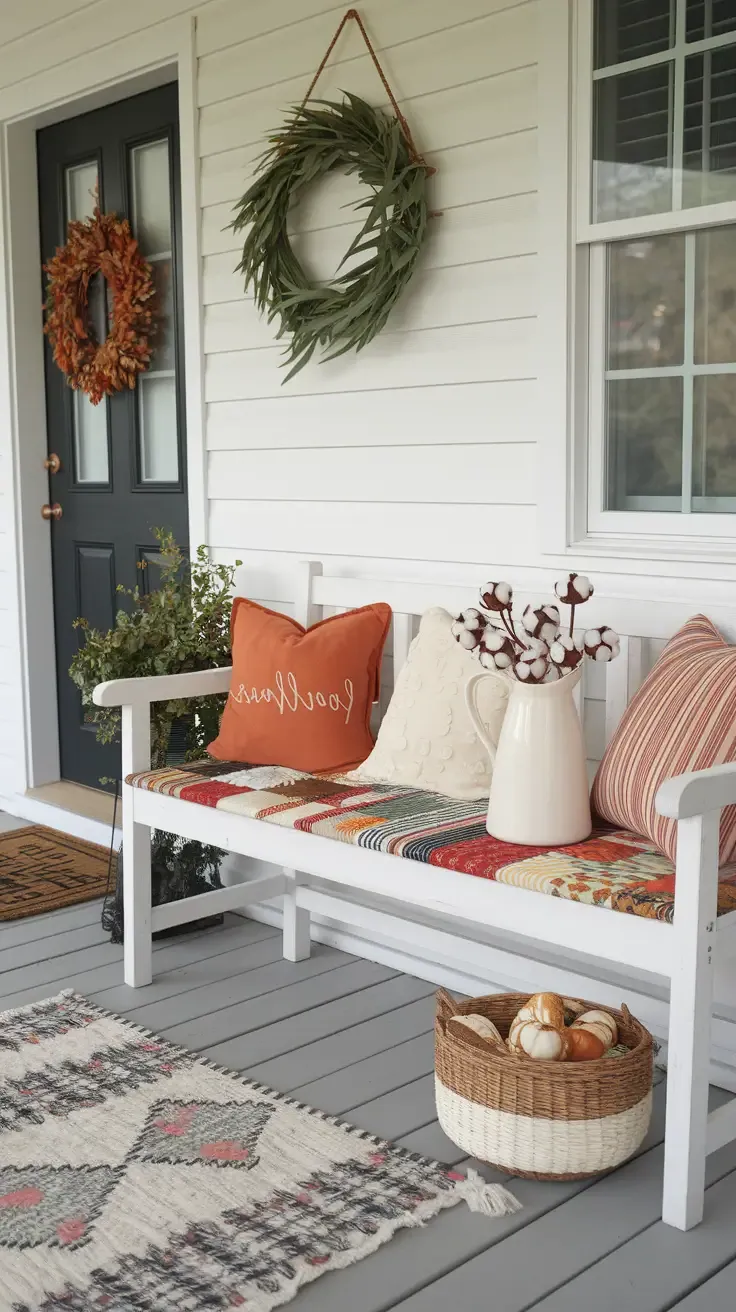 Farmhouse-Inspired Fall Porch Decor Ideas