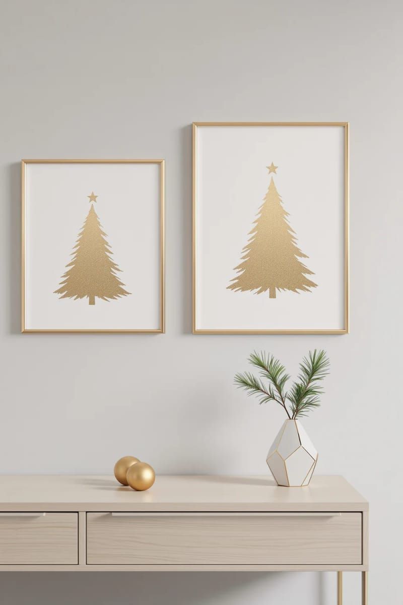 18. Gold Foil Wall Art With Tree Silhouettes - photo 2