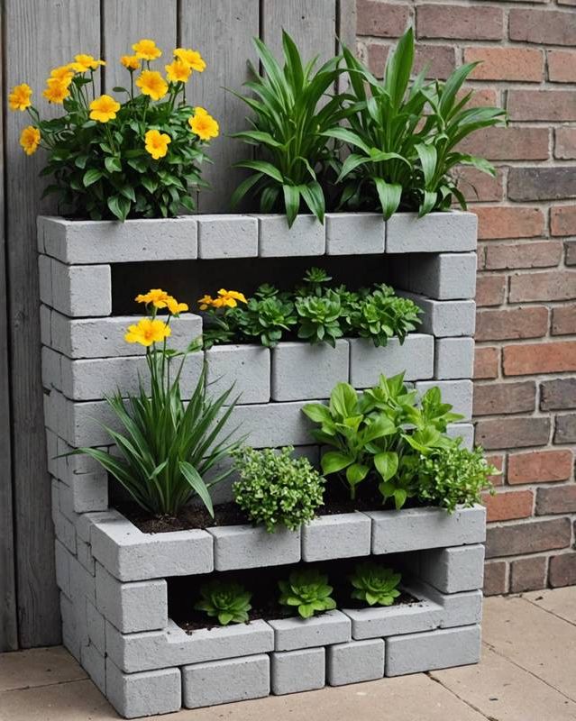 Cinder Block Planter Designs